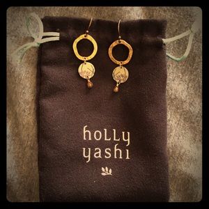 Holly Yashi Niobium/Gold Sage Earrings